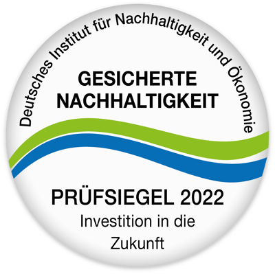 Neodigital erhält das Prüfsiegel 2022 für "gesicherte Nachhaltigkeit".