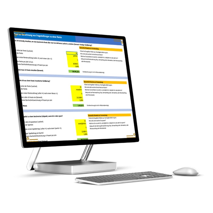 Vorschaubild Rentenrechner Excel Vorschaubild Rentenrechner Excel